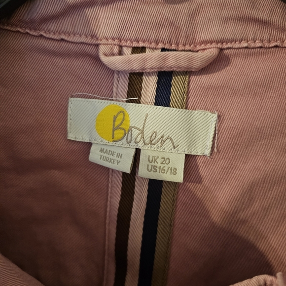 Boden Patch Pocket Womens Pink Jacket Plus Size 16/18 - Picture 2 of 5